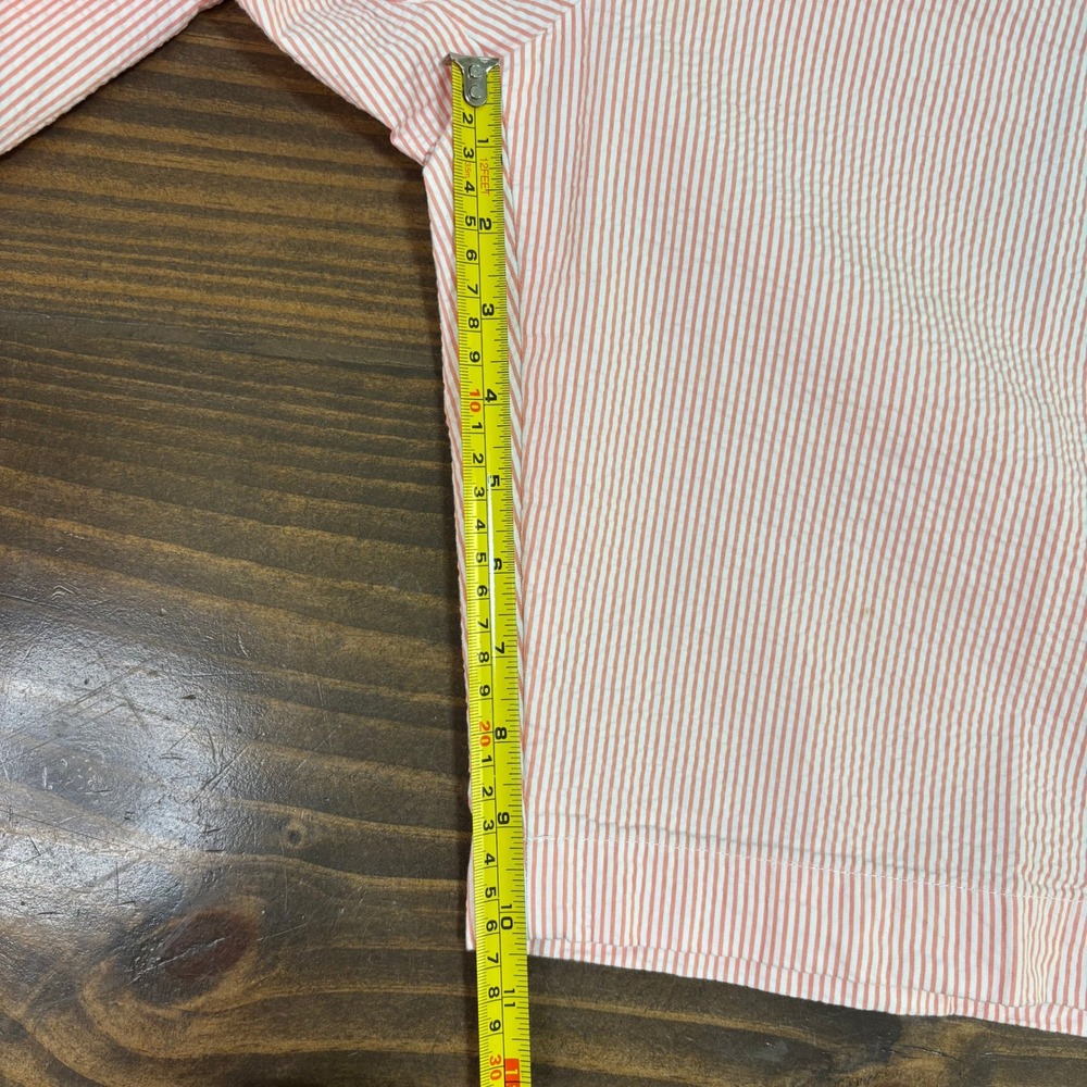 Brooks Brothers 346‎ Mens Pink White Seersucker Striped Shorts Cotton Size 42 - Picture 11 of 12